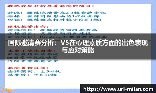 国际邀请赛分析：V5在心理素质方面的出色表现与应对策略
